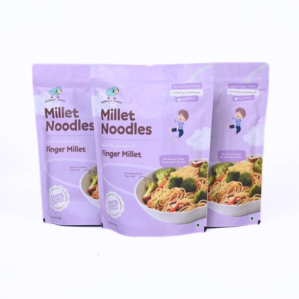 HUNGRY BUMS Finger Millet Noodles 100% Sun Dried, Non-Fried No Maida Gluten Free Instant Noodles