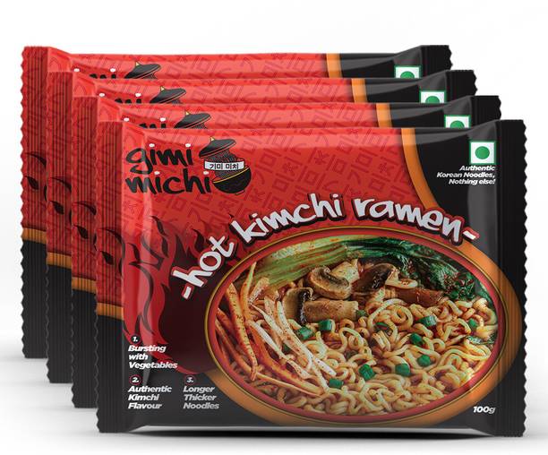 Gimi Michi Korean Hot Spicy Kimchi Ramen Veg Hakka Noodles Vegetarian