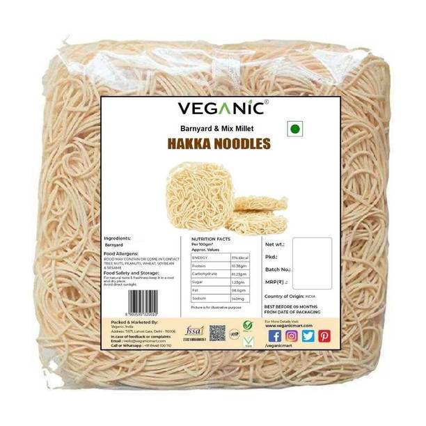 Veganic Barnyard Hakka Noodles | Veg Chowmein | Chowmin Noodles | Long Slurpy Noodles Hakka Noodles