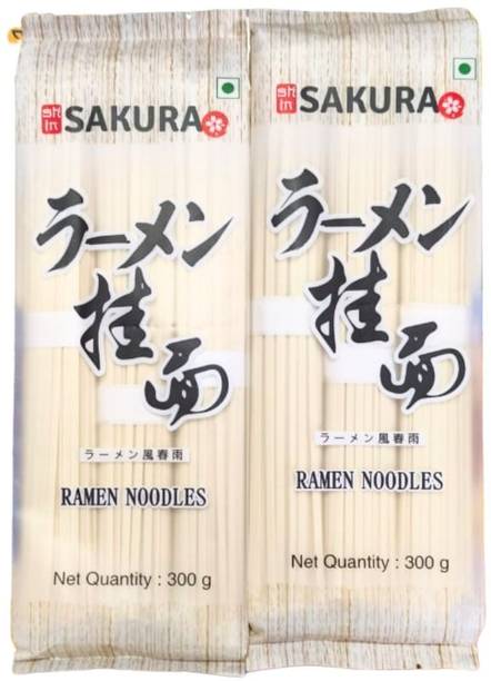 SAKURA Ramen Flavor Noodles, 600 G, Pack Of 2 | Vegan Ramen Noodles Hakka Noodles Vegetarian