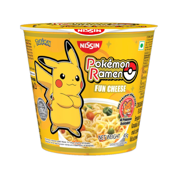 Nissin Pokemon Ramen Fun Cheese Flavoured Instant Cup Noodles