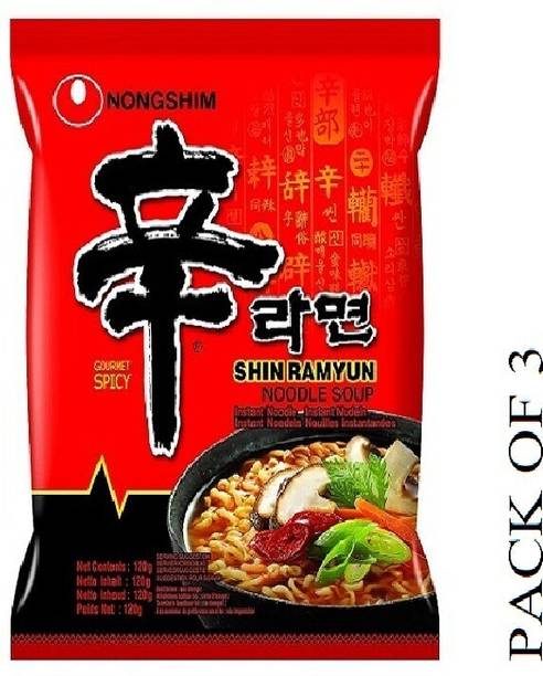 Nongshim Shin Ramyun Korean Style Instant Noodles 120gm * 3 Instant Noodles