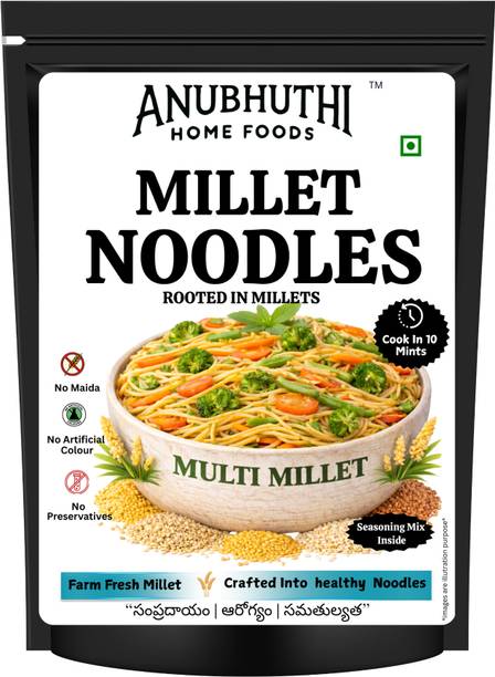 ANUBHUTHI HOME FOODS Multi Millet Noodles 200g Hakka Noodles Vegetarian