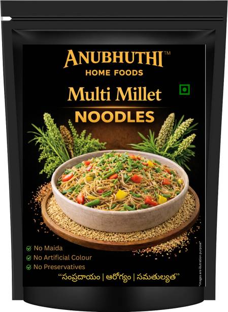 ANUBHUTHI HOME FOODS Multi Millet Noodles 200g Hakka Noodles Vegetarian
