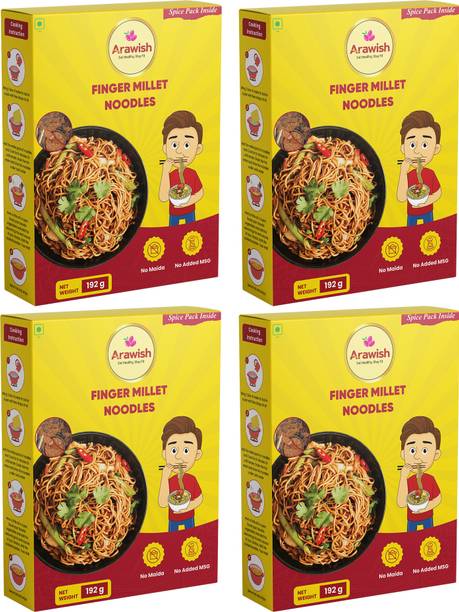 ARAWISH PACK OF 4 FINGER MILLET NOODLES Hakka Noodles