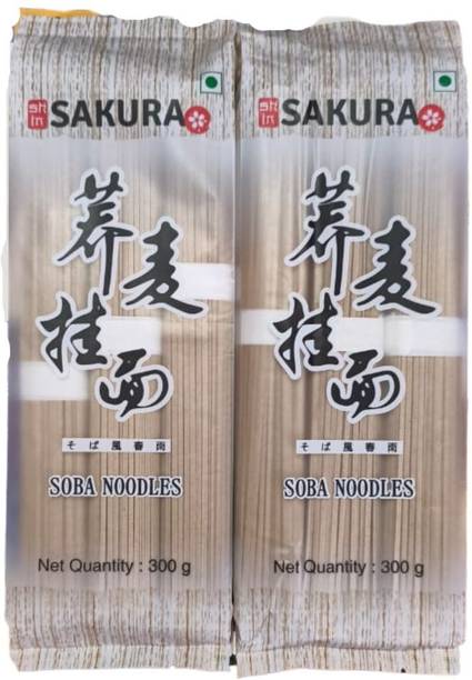 SAKURA Soba Flavor, Vegan Noodle, 300 G, Pack Of 2 | Vegan Noodle Hakka Noodles Vegetarian
