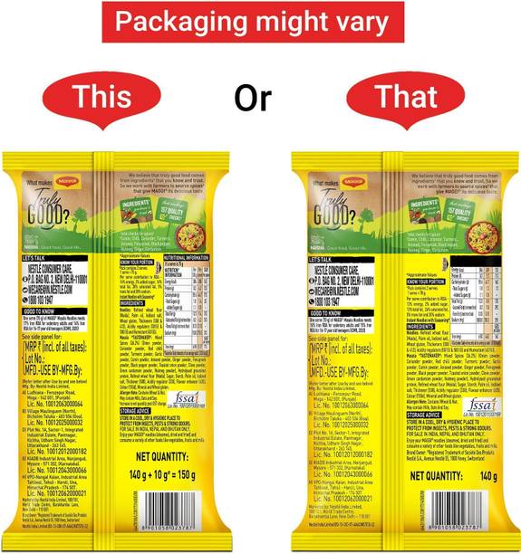 Maggi Pack of 1 Easy Cooking Masala Instant Noodles for Busy People Instant Noodles