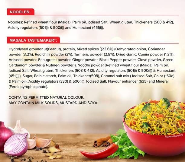 Maggi Pack of 1 Easy Cooking Masala Noodles with Rich Aroma Instant Noodles