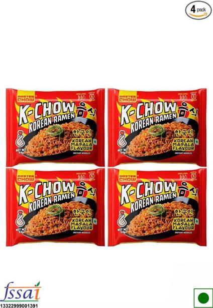 MasterChow K-Chow Korean Masala Ramen | Pack of 4 | Spicy Instant Noodles Instant Noodles Vegetarian