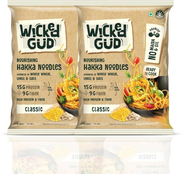 WickedGud Hakka Noodles| Whole Wheat | Lentils Hakka Noodles Vegetarian