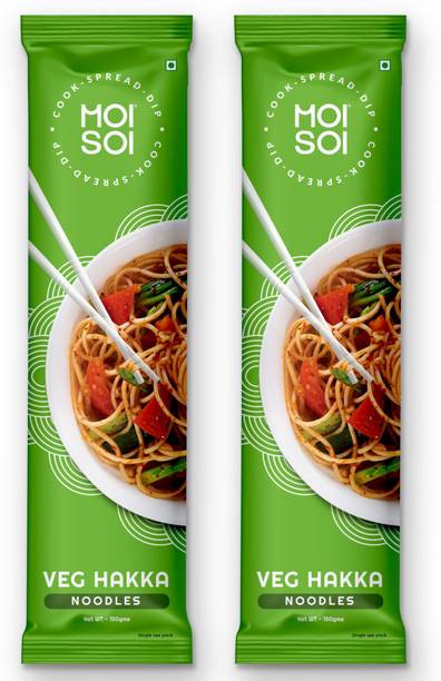 MOI SOI Veg Hakka Noodles Combo of 2 ( 150gms Pack | 100% Natural | No Preservatives) Hakka Noodles Vegetarian