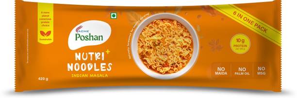Acme Poshan Nutri+ Noodles Indian Masala Pack of 6, 420gms Instant Noodles