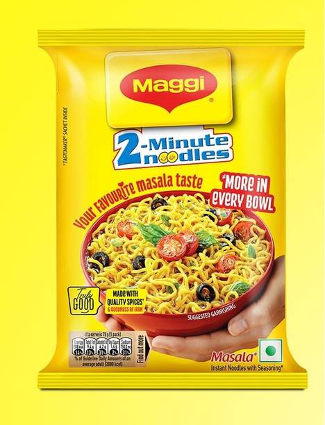 Maggi Pack of 1 Ready in 2 Minutes Masala Instant Noodles with Rich Taste Instant Noodles