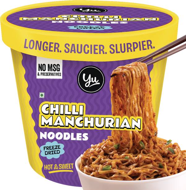 Yu Chilli Manchurian Instant Food Ready To Eat No Preservatives Cup Noodles Vegetarian
