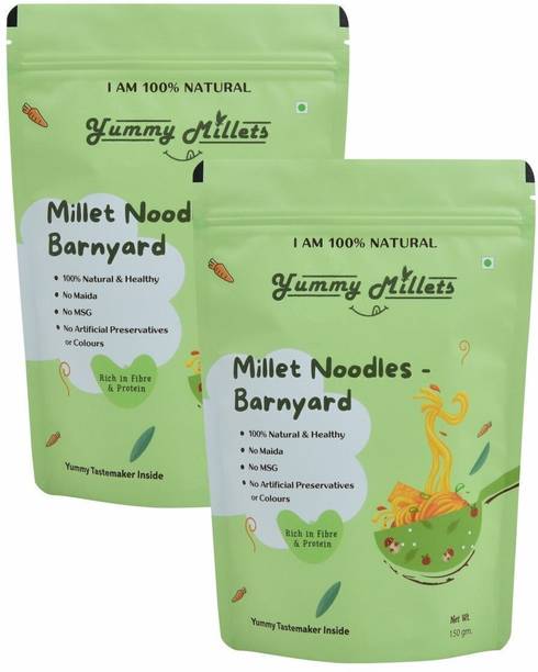 YUMMY MILLETS YM Barnyard Millet Noodles for Kids & Family, No MSG, Non-Fried, High Protein Instant Noodles Vegetarian