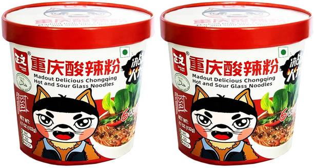 UMAI Madout Delicious Chongqing Hot & Sour Sweet Potato Glass Instant Noodles Vegetarian