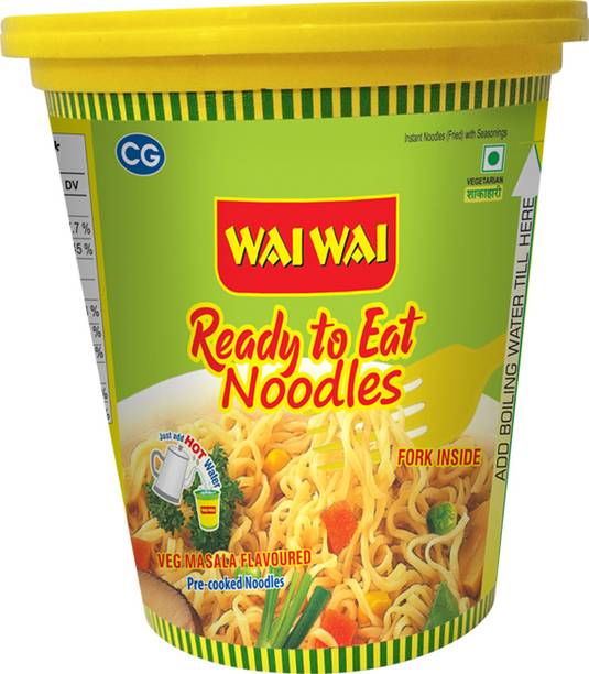 Wai Wai Ready to Eat Veg Masala CUP Instant Noodles Vegetarian