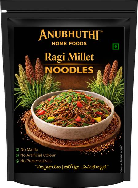 ANUBHUTHI HOME FOODS Ragi Millet Noodles 200g Hakka Noodles Vegetarian