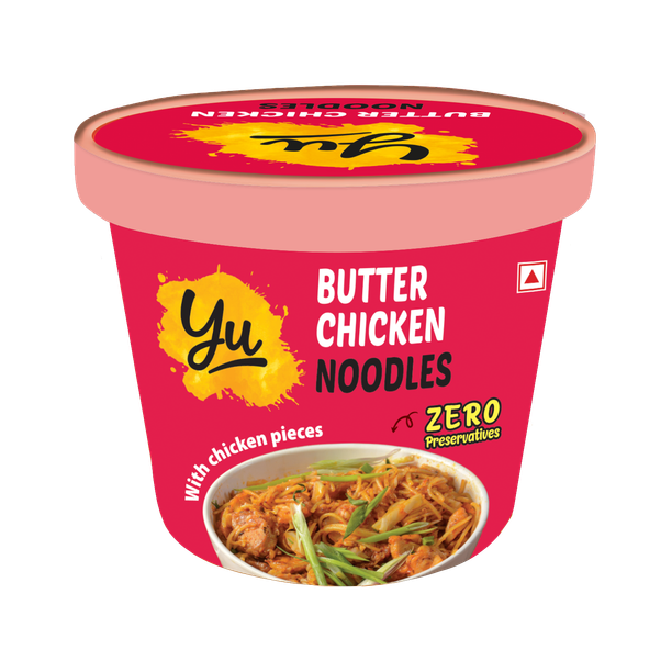 Yu Butter Chicken Cup - Contains Real Chicken Ready To Eat No Preservatives Instant Noodles