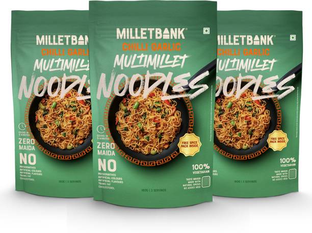 Millet Bank No Maida Multimillet Chilli Garlic Hakka Noodles Vegetarian
