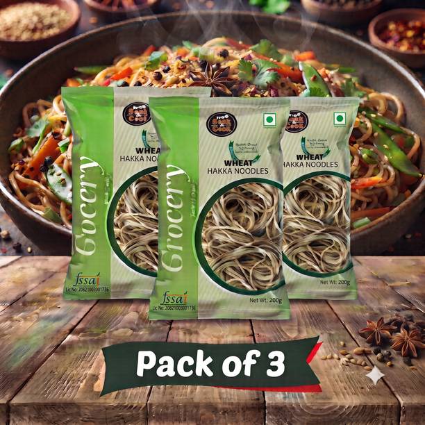 Ayus Soak & cook Wheat Flour Noodle 200g Pack of 3 Hakka Noodles
