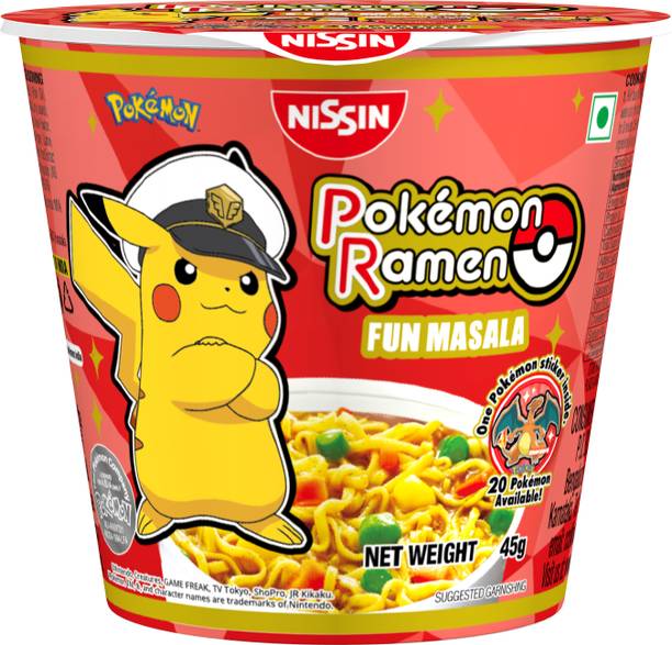 Nissin Pokemon Ramen - Fun Masala Cup Noodles Vegetarian