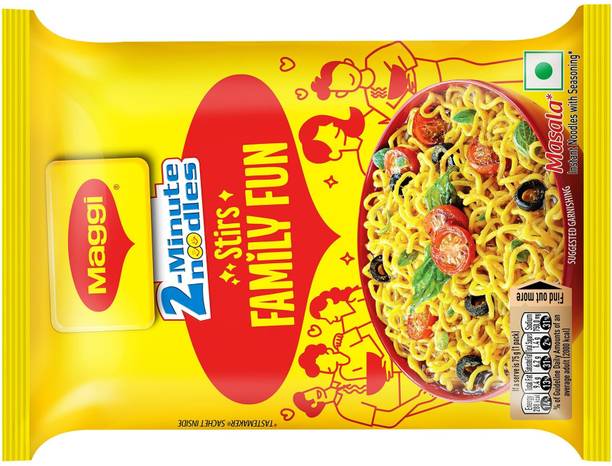 Maggi Pack of 1 Yummy Masala Noodles with Authentic Indian Flavor Instant Noodles