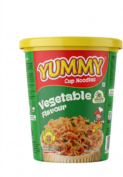 keekoo Yummy Cup Noodles Vegetable Flavor 10 in 1 Pack Cup Noodles Vegetarian