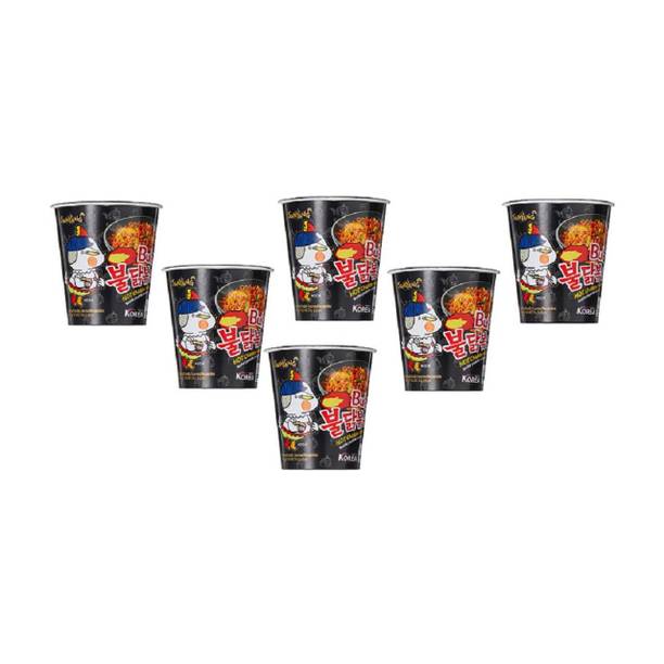 Samyang Hot Chicken Cup Ramen, 70 g Pack of 6 Hakka Noodles