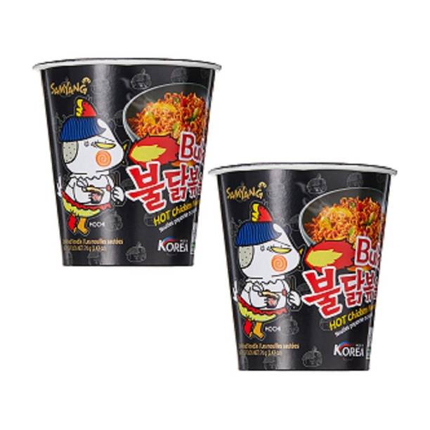 Samyang Hot Chicken Cup Ramen, 70 g Pack of 2 Cup Noodles