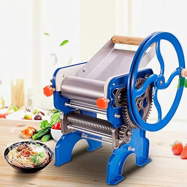 KHUSHI UDYOG Manual Commercial Heavy-Duty Noodle Maker Machine with Dual Blades Spaghetti and Pasta Maker