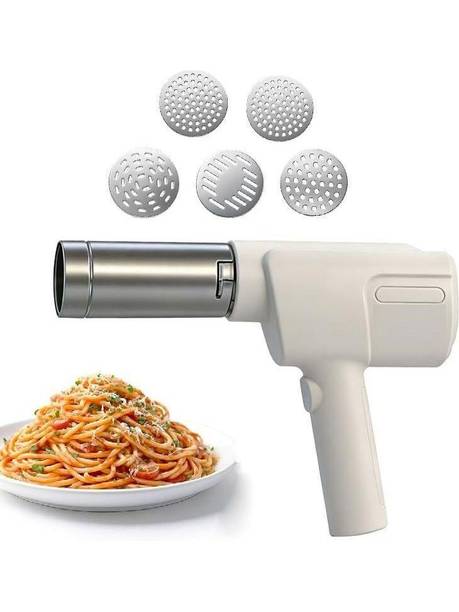 Sparkan Electric Idiyappam Maker with 5 molds |50 Watts Power |50 Times for Full Charge Spaghetti and Pasta Maker
