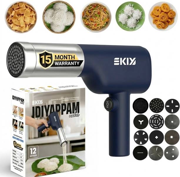 EKIY Electric Idiyappam/Noolappam/Muruke/Noodles/Pasta Maker 12 in 1 (Blue) Spaghetti and Pasta Maker