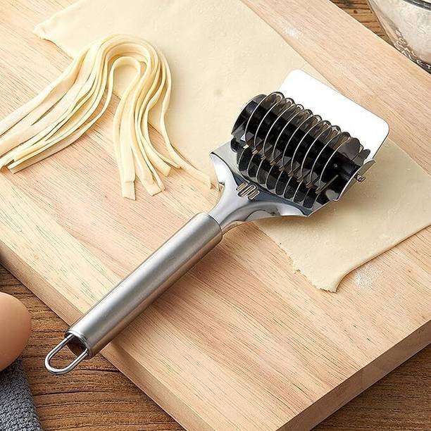 Naama 2pc Stainless Steel Noodle Cutter with Ergonomic Handle, Multipurpose Spaghetti and Pasta Maker