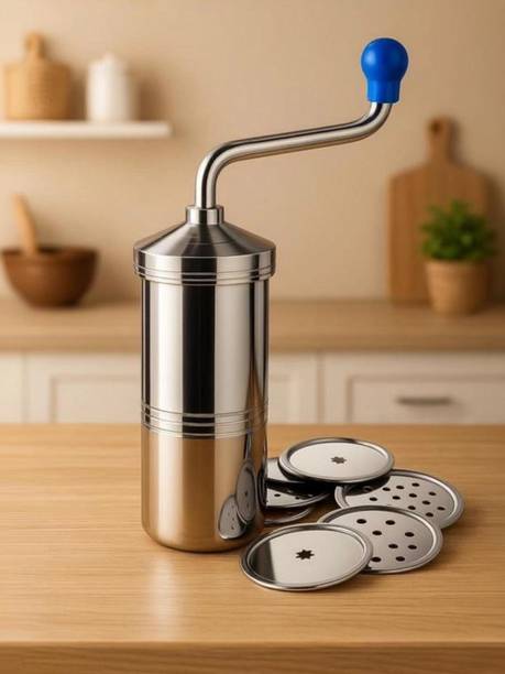 Rajshivdhara Stainless Steel Noodle Maker,Manual Pasta Machine Stainless Steel Spaghetti Maker