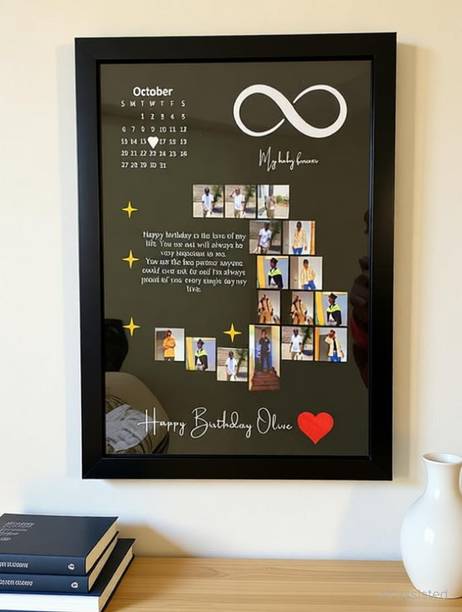 WELLCOMECRAFT Wood Wall Photo Frame