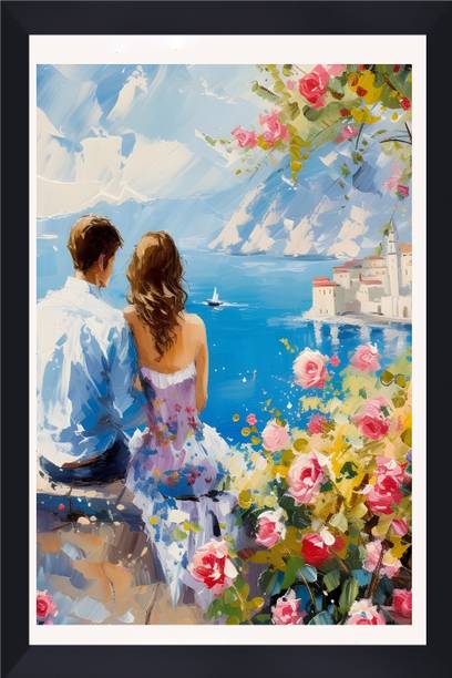 Gita Govinda Romantic couple Scenery glossy (BL-SCNRY 34) Digital Reprint 13.5 inch x 10.25 inch Painting