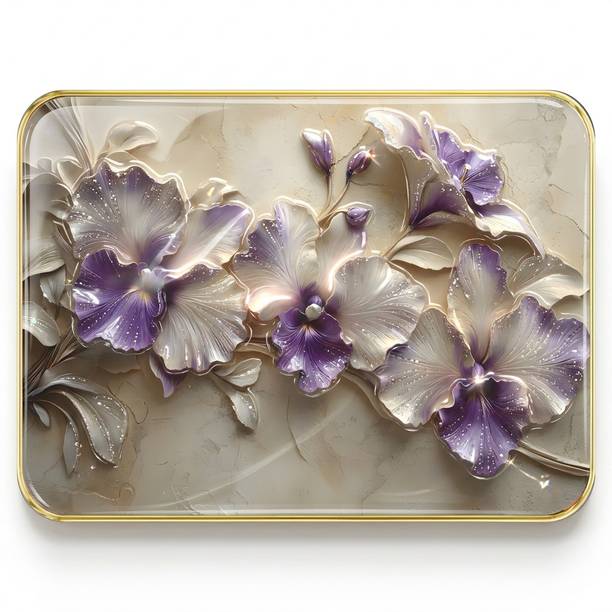 Aakaarika Royal Orchid Bloom Decorative Wall Art 3D Painting 12 inch x 18 inch Painting