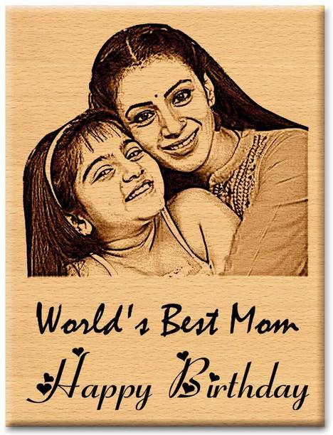 Magic Laser art Wood Table Photo Frame