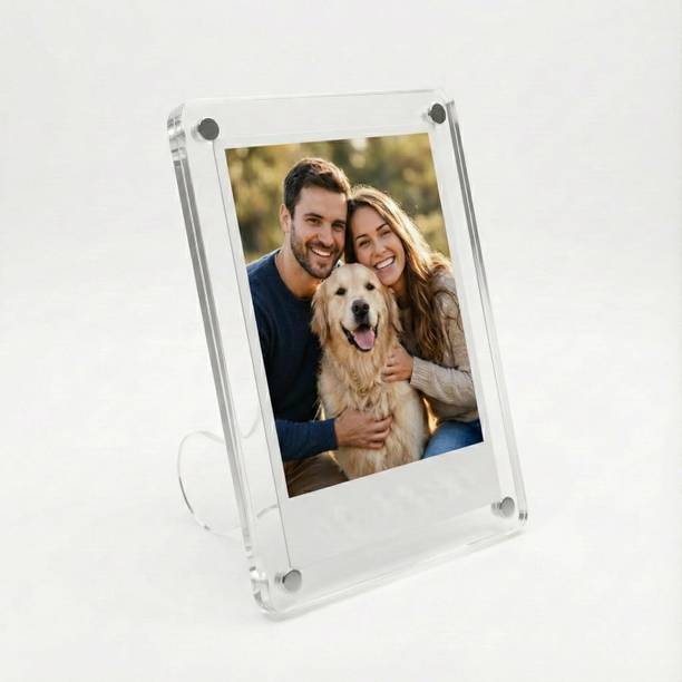 SB TRADERS SB TRADERS - Personalized Acrylic Transparent Photo Frame Door Magnet, Fridge Magnet, Photo Gallery Magnets Pack of 1