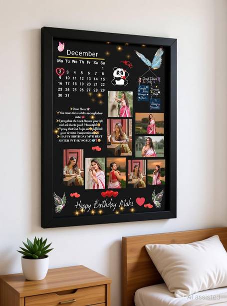 NS enterprises Wood Wall Photo Frame