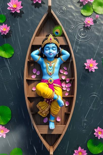 Floral Rangoli Wall Poster Paper Print