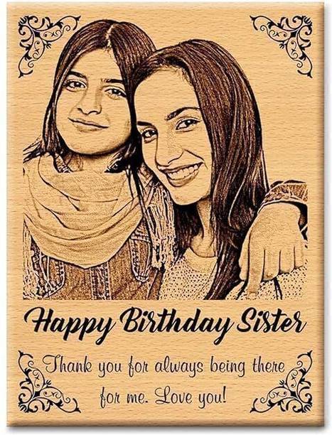 Magic Laser art Wood Table Photo Frame