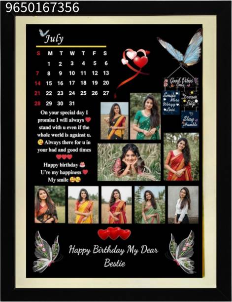 JB CLICKS CREATIONS Wood Wall Photo Frame