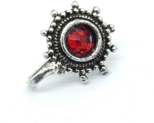 Yash Jewels Emporium Silver Plated Brass Nose Stud
