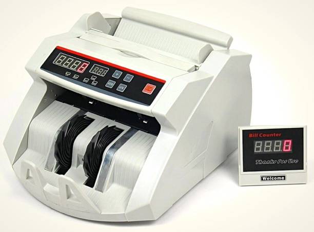 Drop2Kart Dual Motor + Dual LED Cash Counter, UV/MG1/MG2 FakeNote Sensor with Additional External Display Note Counting Machine
