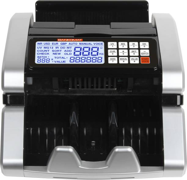 BANKOMAT Premium Quality Money/Cash with MG, UV, IR Fake Note Detection & Note Counting Machine