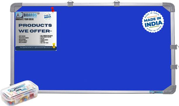 APBOARDS Royal Blue 1x2 ft Pin Board|for School,Office & Home Display|With 50 Pushpins Notice Board