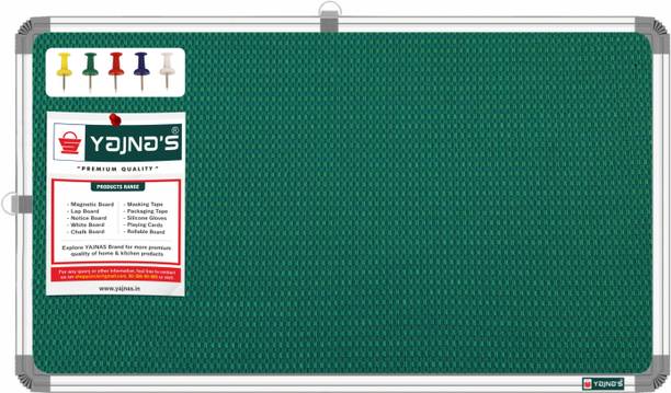 YAJNAS 28x41 CM (1x1.5 Ft) Premium Green Notice/Bulletin Board With 50 Pins Notice Board (28 cm 41 cm)