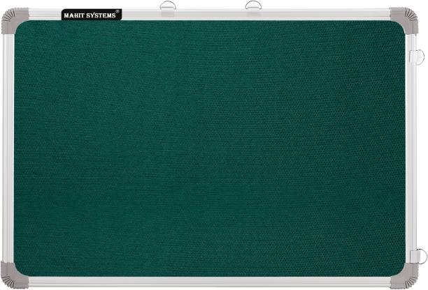 Mahit Systems 3x4 ft Green Notice Board / Pin Up Display Board with 30 pins for School, Office Notice Board